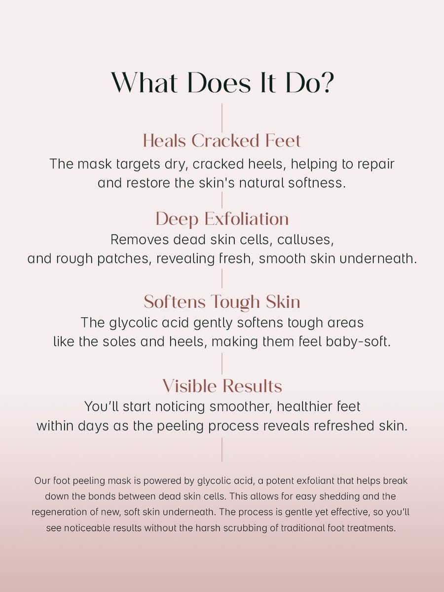Exfoliating Foot Peel & Whitening Mask (One pair)